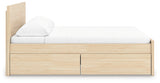 Onita Natural King Panel Platform Bed with 2 Side Storage from Ashley Furniture - Luna Furniture