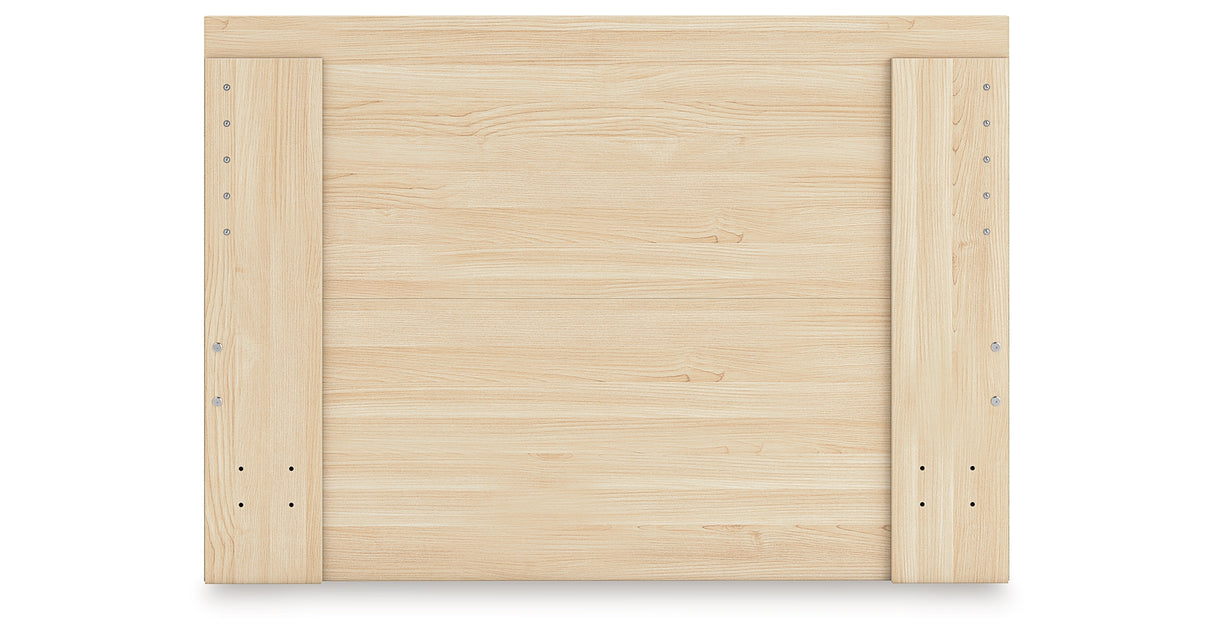 Onita Natural Full Panel Platform Bed with 1 Side Storage from Ashley Furniture - Luna Furniture