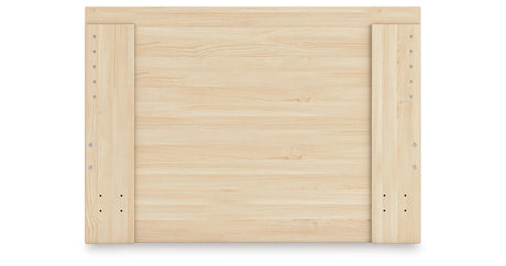 Onita Natural Full Panel Platform Bed with 1 Side Storage from Ashley Furniture - Luna Furniture