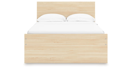 Onita Natural Full Panel Platform Bed with 1 Side Storage from Ashley Furniture - Luna Furniture