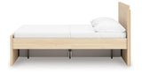 Onita Natural Full Panel Platform Bed with 1 Side Storage from Ashley Furniture - Luna Furniture