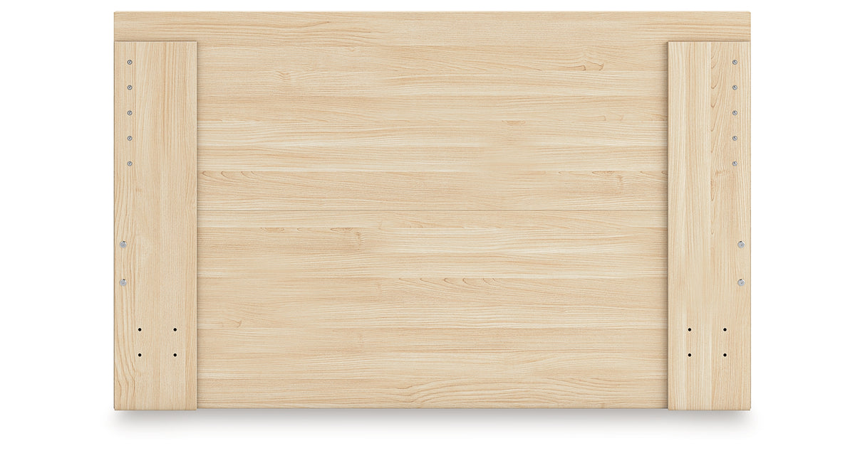 Onita Natural Full Panel Platform Bed with 2 Side Storage from Ashley Furniture - Luna Furniture