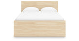 Onita Natural Full Panel Platform Bed with 2 Side Storage from Ashley Furniture - Luna Furniture