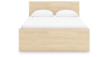 Onita Natural Full Panel Platform Bed with 2 Side Storage from Ashley Furniture - Luna Furniture
