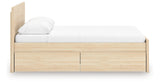 Onita Natural Full Panel Platform Bed with 2 Side Storage from Ashley Furniture - Luna Furniture