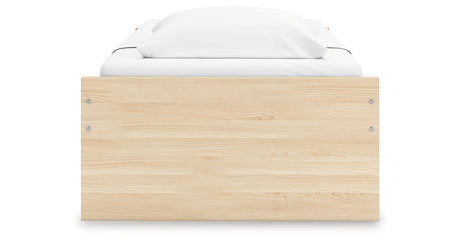 Onita Natural Twin Platform Bed with 1 Side Storage from Ashley - Luna Furniture