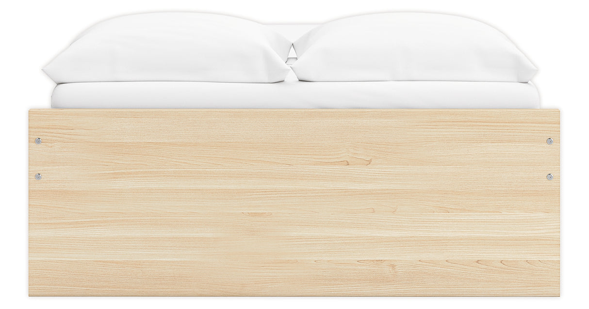 Onita Natural Full Platform Bed with 1 Side Storage from Ashley Furniture - Luna Furniture