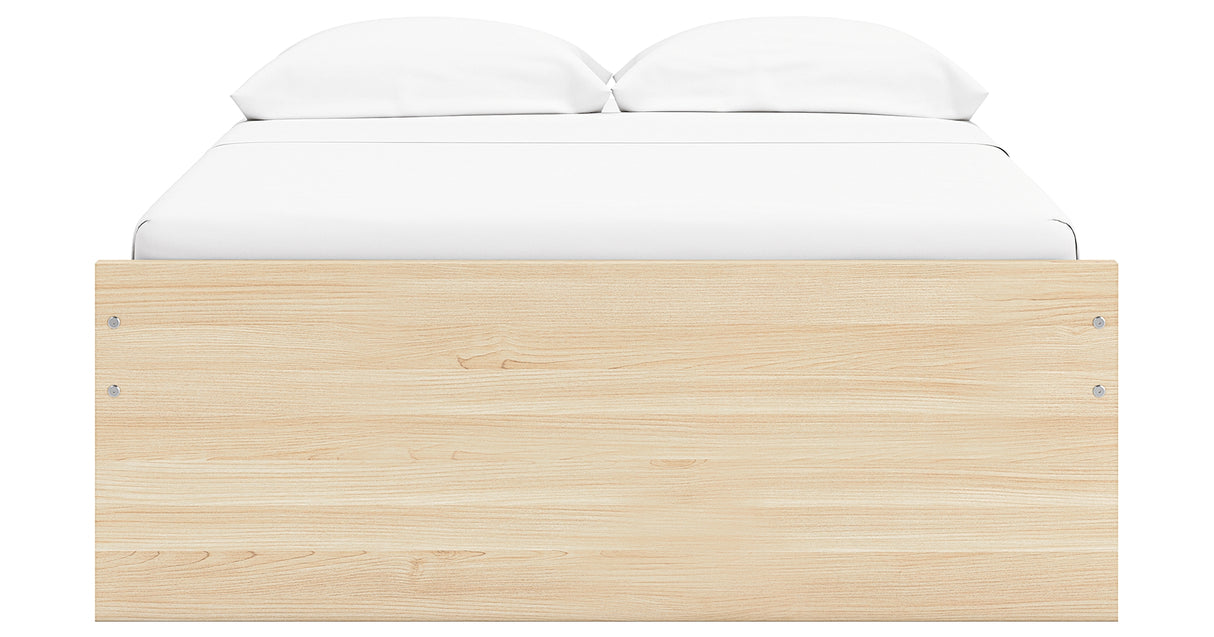 Onita Natural Full Platform Bed with 1 Side Storage from Ashley Furniture - Luna Furniture