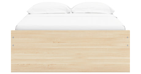 Onita Natural Full Platform Bed with 1 Side Storage from Ashley Furniture - Luna Furniture
