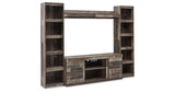 Derekson Multi Gray 4-Piece Entertainment Center from Ashley - Luna Furniture