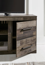 Derekson Multi Gray 4-Piece Entertainment Center from Ashley - Luna Furniture