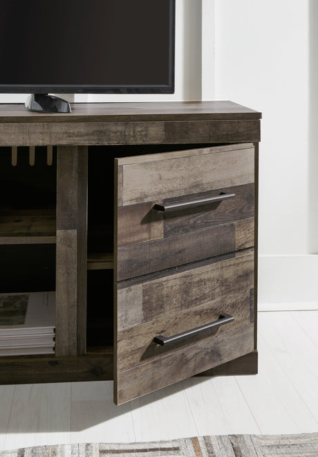 Derekson Multi Gray 4-Piece Entertainment Center from Ashley - Luna Furniture