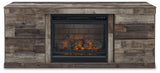 Derekson Multi Gray TV Stand with Electric Fireplace from Ashley Furniture - Luna Furniture