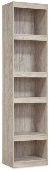 Willowton Whitewash 4-Piece Entertainment Center with Electric Fireplace from Ashley - Luna Furniture