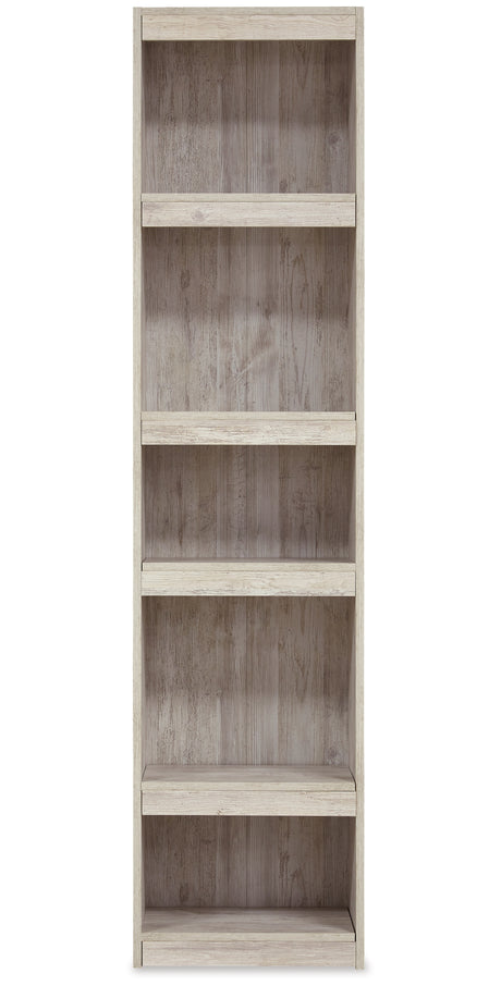 Willowton Whitewash 4-Piece Entertainment Center with Electric Fireplace from Ashley - Luna Furniture