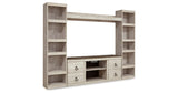 Willowton Whitewash 4-Piece Entertainment Center from Ashley - Luna Furniture