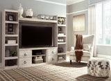 Willowton Whitewash 4-Piece Entertainment Center from Ashley - Luna Furniture