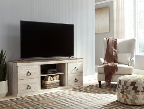 Willowton Whitewash 60" TV Stand from Ashley - Luna Furniture