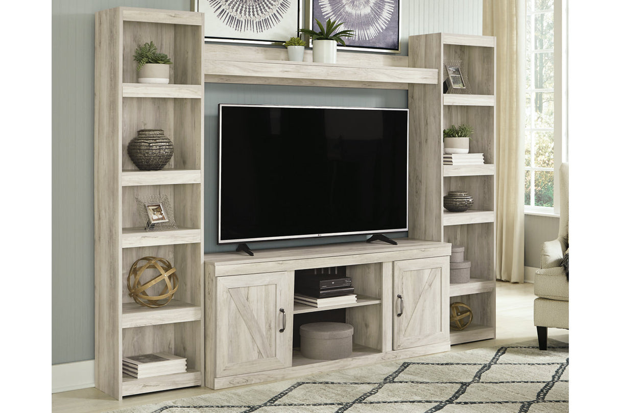 Bellaby Whitewash 4-Piece Entertainment Center from Ashley - Luna Furniture