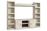Bellaby Whitewash 4-Piece Entertainment Center from Ashley - Luna Furniture