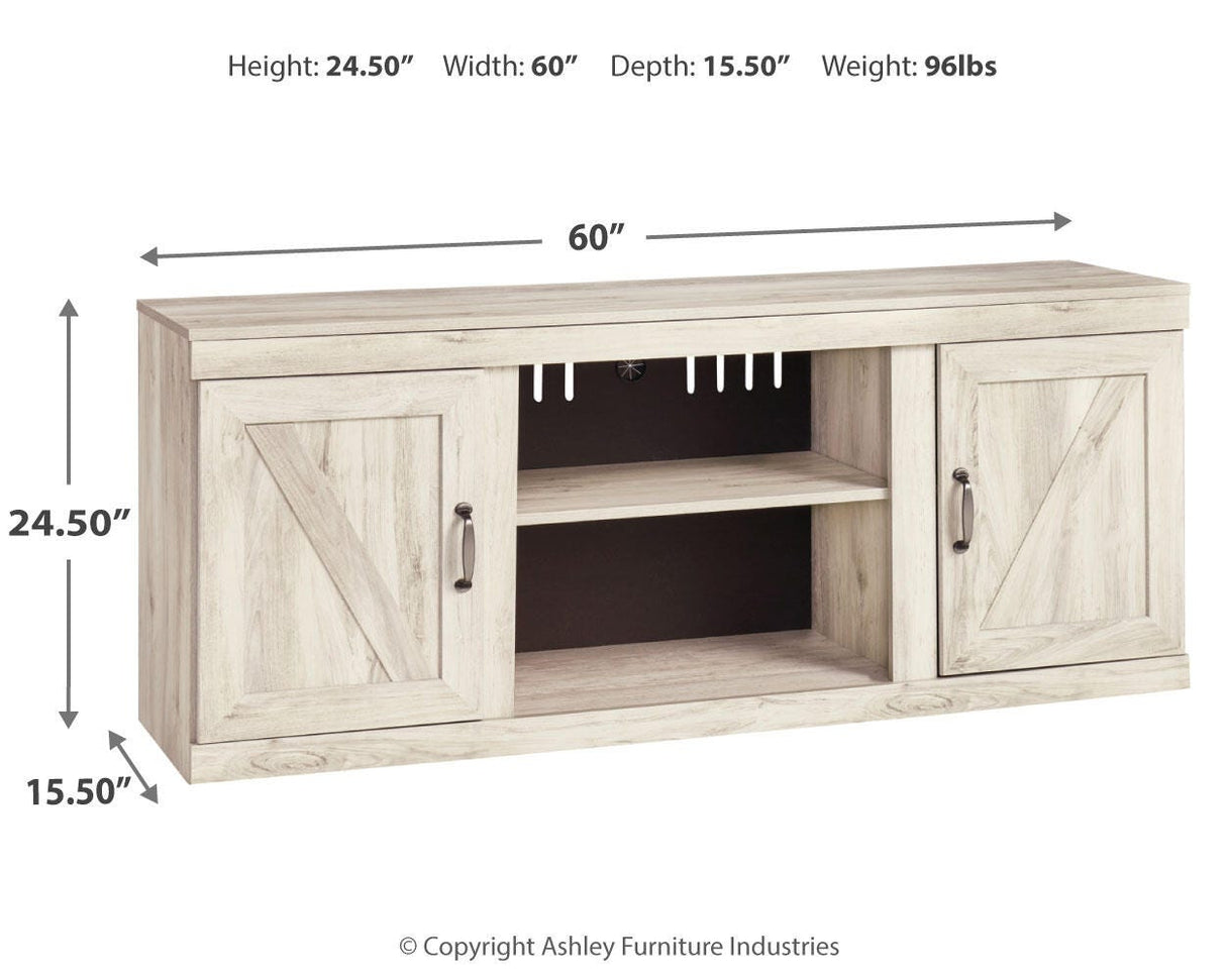 Bellaby Whitewash 4-Piece Entertainment Center from Ashley - Luna Furniture