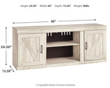 Bellaby Whitewash 4-Piece Entertainment Center from Ashley - Luna Furniture