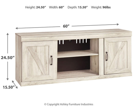 Bellaby Whitewash 4-Piece Entertainment Center from Ashley - Luna Furniture