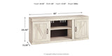 Bellaby Whitewash 4-Piece Entertainment Center with Electric Fireplace from Ashley - Luna Furniture