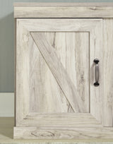 Bellaby Whitewash 4-Piece Entertainment Center with Electric Fireplace from Ashley - Luna Furniture