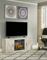 Bellaby Whitewash 4-Piece Entertainment Center with Electric Fireplace from Ashley - Luna Furniture