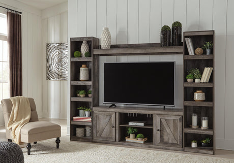 Wynnlow Gray 4-Piece Entertainment Center from Ashley - Luna Furniture