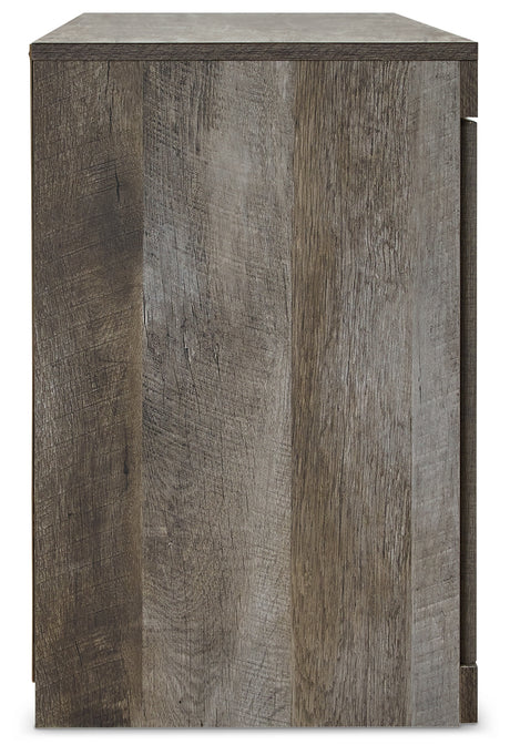 Wynnlow Gray TV Stand with Electric Fireplace from Ashley - Luna Furniture