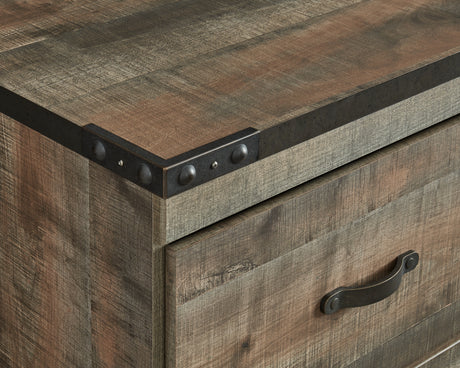 Trinell Brown TV Stand with Electric Fireplace from Ashley - Luna Furniture