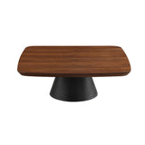 Eason Walnut and Black 2-Piece Coffee Table Set from Coaster - Luna Furniture