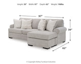 Eastonbridge Shadow Sofa Chaise and Oversized Chair from Ashley Furniture - Luna Furniture