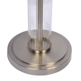 Echo Brushed Nickel Table Lamp with On/Off Switch Clear Glass Body Metal Base from Midinmod - Luna Furniture