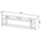 Eddy Mango 79-inch 2-Door TV Stand Fireplace Media Console from Coaster - Luna Furniture