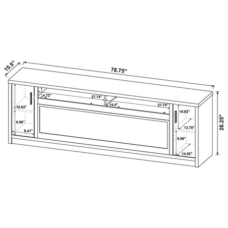 Eddy Mango 79-inch 2-Door TV Stand Fireplace Media Console from Coaster - Luna Furniture