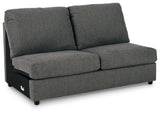 Edenfield Charcoal 3-Piece Sectional with Ottoman from Ashley - Luna Furniture