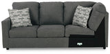 Edenfield Charcoal 3-Piece Sectional with Ottoman from Ashley Furniture - Luna Furniture