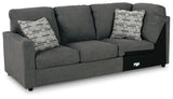 Edenfield Charcoal 3-Piece Sectional with Ottoman from Ashley Furniture - Luna Furniture