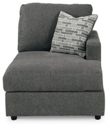 Edenfield Charcoal 3-Piece Sectional with Ottoman from Ashley Furniture - Luna Furniture