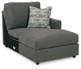 Edenfield Charcoal 3-Piece Sectional with Ottoman from Ashley Furniture - Luna Furniture