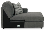 Edenfield Charcoal 3-Piece Sectional with Ottoman from Ashley Furniture - Luna Furniture