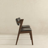 Edwin Mid Century Modern Black Vegan Leather Dining Chair (Set Of 2) from Ashcroft Furniture - Luna Furniture
