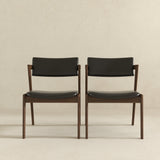 Edwin Mid Century Modern Black Vegan Leather Dining Chair (Set Of 2) from Ashcroft Furniture - Luna Furniture