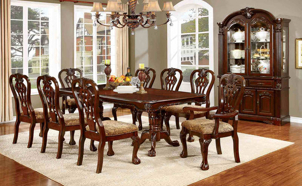Elana Brown Cherry 9-Piece Dining Room Set
