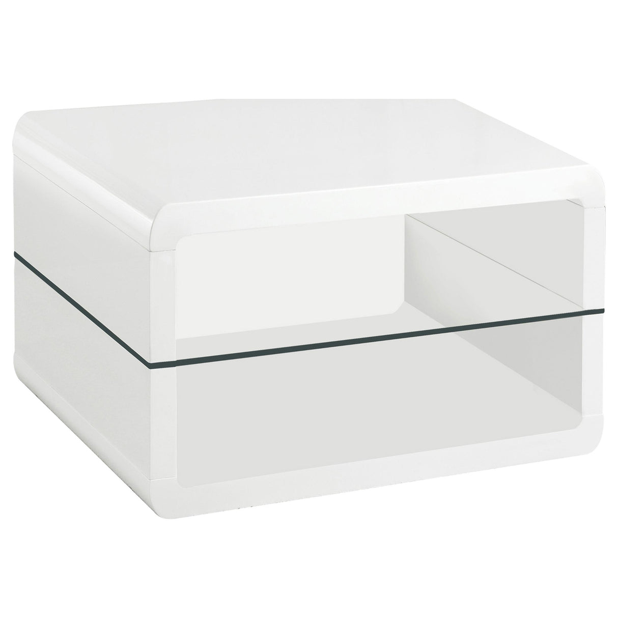 Elana White 3-Piece High Gloss Coffee and End Table Set from Coaster - Luna Furniture