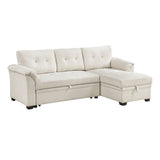 Elara Beige 2-Piece Reversible LAF Sectional with Hidden Storage and Pull-out Bed from Homelegance - Luna Furniture
