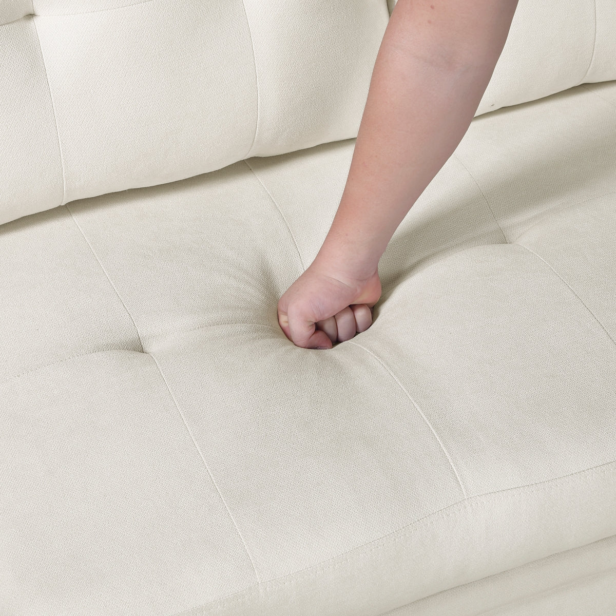 Elara Beige 2-Piece Reversible LAF Sectional with Hidden Storage and Pull-out Bed from Homelegance - Luna Furniture